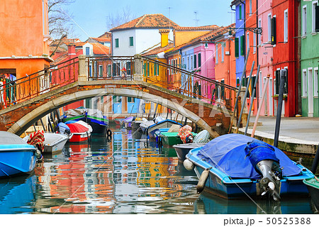 Colorful houses on Burano, Venice, Italy Colorful houses on Burano, Venice, Italy 50525388