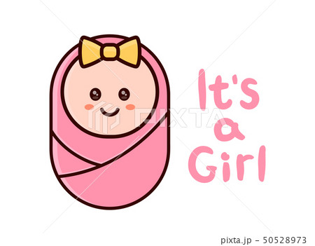 It's a Girl card. Baby shower greeting card  50528973
