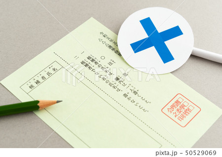 選挙　投票　×　投票用紙 50529069