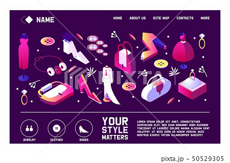 Fashion isometric banner with various beauty woman Fashion isometric banner with various beauty woman 50529305