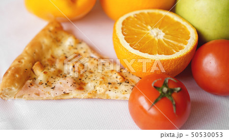 Pizza with fresh fruits and vegetables Pizza with fresh fruits and vegetables 50530053