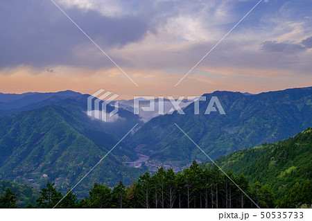 玉置山からの眺望の写真素材