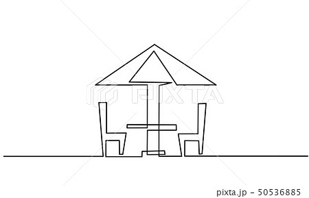 Outdoor dinning place icon on the white background 50536885