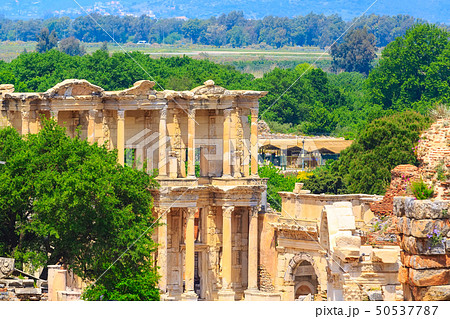 Celsus Library and ruins in Ephesus, Turkey 50537787