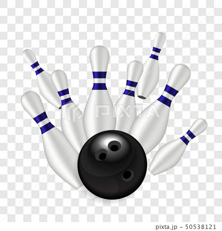 Skittles and Bowling Ball on Transparent Skittles and Bowling Ball on Transparent 50538121