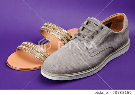 Man casual shoe and woman sandal Man casual shoe and woman sandal 50538160