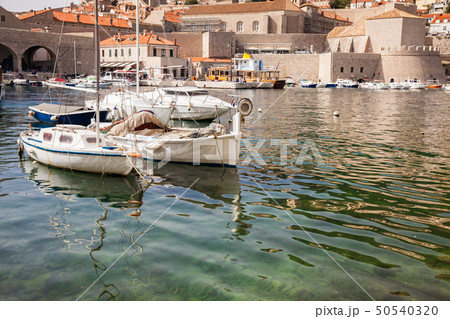 Dubrovnik city old port marina and fortifications Dubrovnik city old port marina and fortifications 50540320