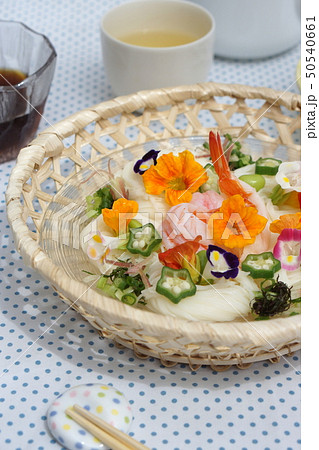 夏の素麺~エディブルフラワー 夏の素麺~エディブルフラワー 50540661