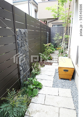 蛇籠(ガビオン)のある小さな庭 50540886