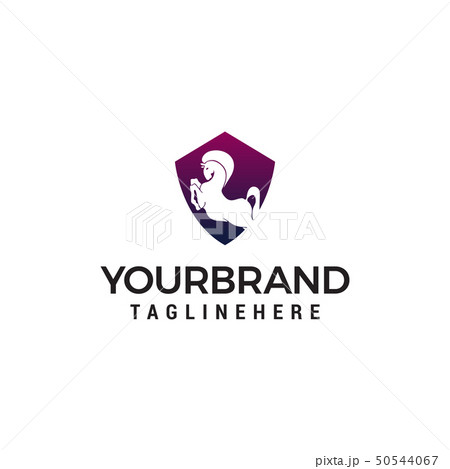 horse shield logo design concept template vector 50544067