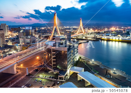 青森　市街　夜景　HDR 50545078