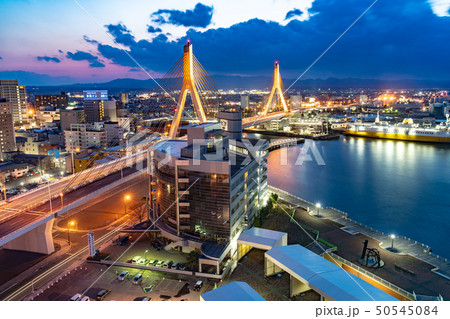 青森　市街　夜景　HDR 50545084
