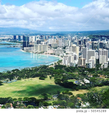 ダイヤモンドヘッドからの眺望 ワイキキの街並み 50545289