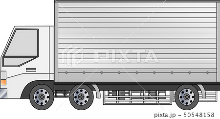 大型トラック ウイングボディのイラスト素材