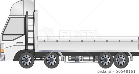 大型トラック 平ボディのイラスト素材