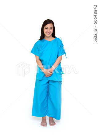 Young Asian woman smiling and wearing patient Young Asian woman smiling and wearing patient 50548842