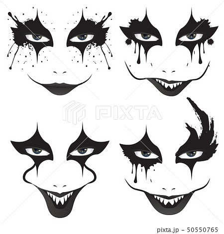 Spooky Halloween Makeup Stock Illustration