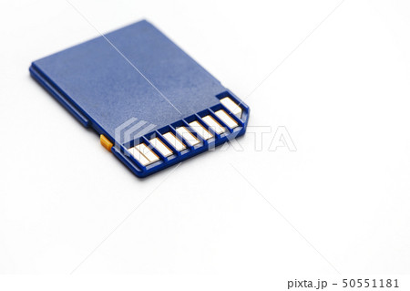 Blue SD Memory Card Isolated on White. concept Blue SD Memory Card Isolated on White. concept 50551181