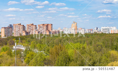 panoramic view of park and residential district 50551487