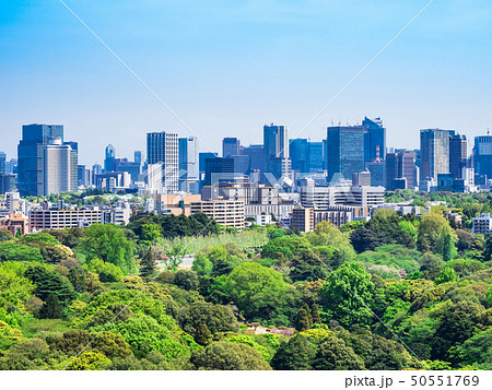 新緑と都市風景　東京（港区・千代田区周辺） 50551769