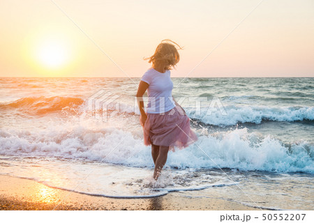Beautiful girl at the sea. 50552207