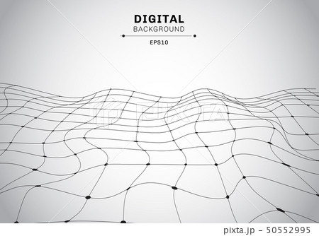 Abstract digital technology black wireframe 50552995