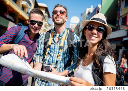 Group of tourist friends traveling in Thailand Group of tourist friends traveling in Thailand 50553448