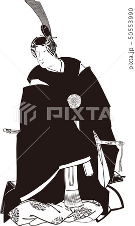 浮世絵 歌舞伎役者 その43 白黒 浮世絵 歌舞伎役者 その43 白黒 50553990