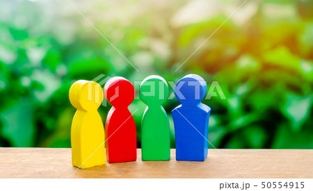 Four colorful figures of people talking Four colorful figures of people talking 50554915