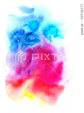 Bright watercolor background with rainbow colors on white 50556277