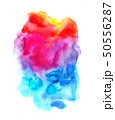 Bright watercolor background with rainbow colors on white 50556287