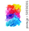 Bright watercolor background with rainbow colors on white 50556301