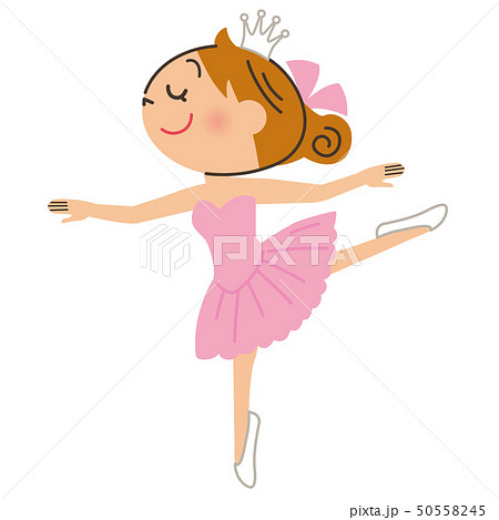 バレエを踊る子供のイラスト素材