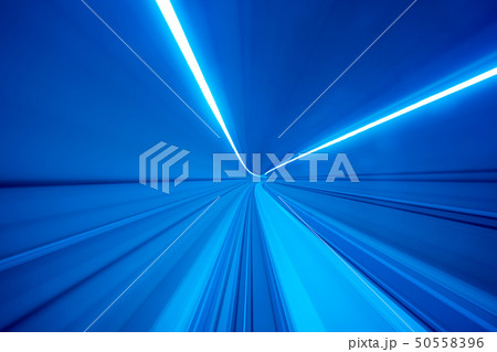 Abstract colorful concentric light trail 50558396