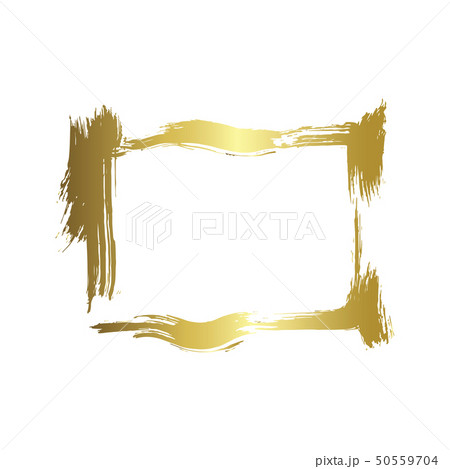 Set of dry brush frames. Hand drawn artistic frames. Golden engraved ink art. Isolated frame 50559704