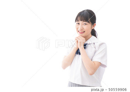 喜ぶ制服姿の学生 喜ぶ制服姿の学生 50559906