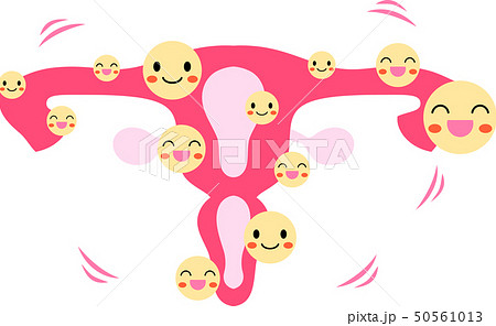 子宮 胎盤 人体 臓器 イラスト かわいい ヘルスケアのイラスト素材