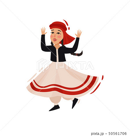 Young girl in Turkish dress. Vector illustration on white background. 50561706