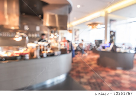 Buffet hotel restaurant interior blur background 50561767