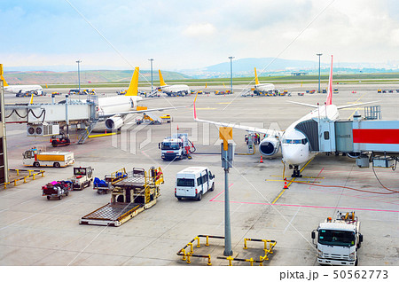 Planes, service equipment, Istanbul airport 50562773