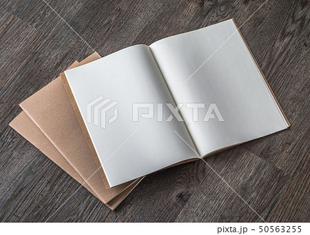 Blank A4 size open book mockup, catalog, magazine Blank A4 size open book mockup, catalog, magazine 50563255