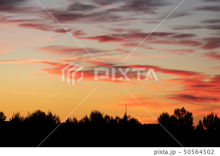 Beautiful vivid color sunset clouds after sunset 50564502