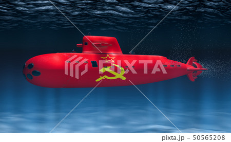 Submarine of USSR Navy, concept. 3D rendering Submarine of USSR Navy, concept. 3D rendering 50565208
