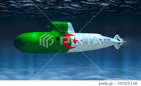 Submarine of Algiers Navy, concept. 3D rendering Submarine of Algiers Navy, concept. 3D rendering 50565236