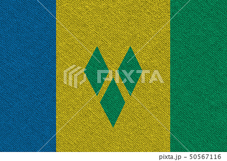 Saint Vincent and the Grenadines fabric flag 50567116
