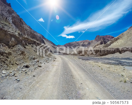 China Qinghai Qilian Mountain mud and gravel road China Qinghai Qilian Mountain mud and gravel road 50567573