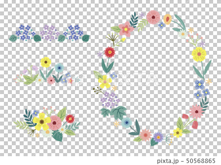 花卉裝飾框架集 50568865