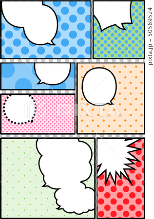 動畫片講話泡影流行音樂框架框架拷貝空間背景材料例證圓點 50569524