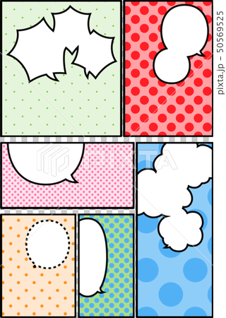動畫片講話泡影流行音樂框架框架拷貝空間背景材料例證圓點 50569525