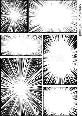 漫画 コマ枠 爆発 閃光 ポップ 吹き出し 背景素材 コピースペース イラストのイラスト素材